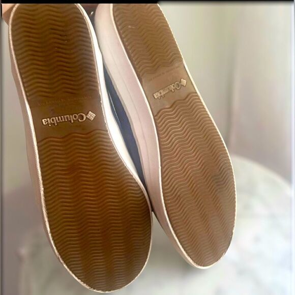 Columbia Crankbait Slip-ons Flats Boat Shoes Navy Denim Size 9.5 - Picture 11 of 13